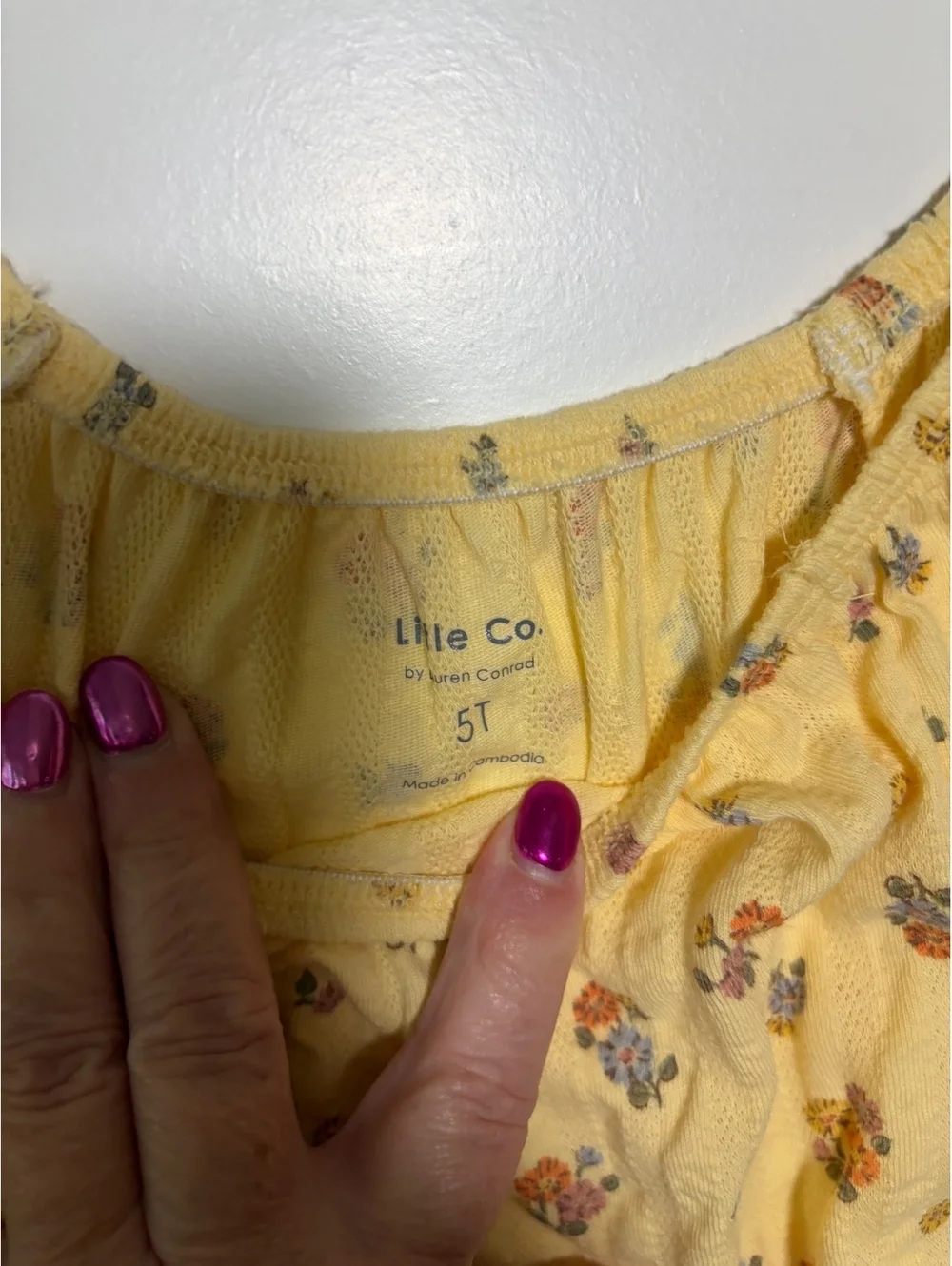 Lilie Co. Yellow Floral Puff Sleeve Dress for Girls Size 5T